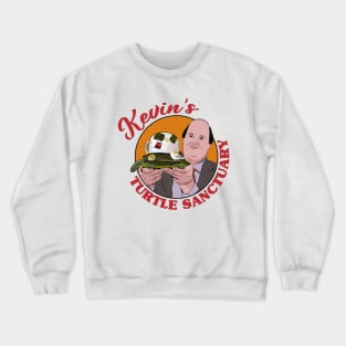 Kevin's Turtle Sanctuary (red text, distressed) Crewneck Sweatshirt